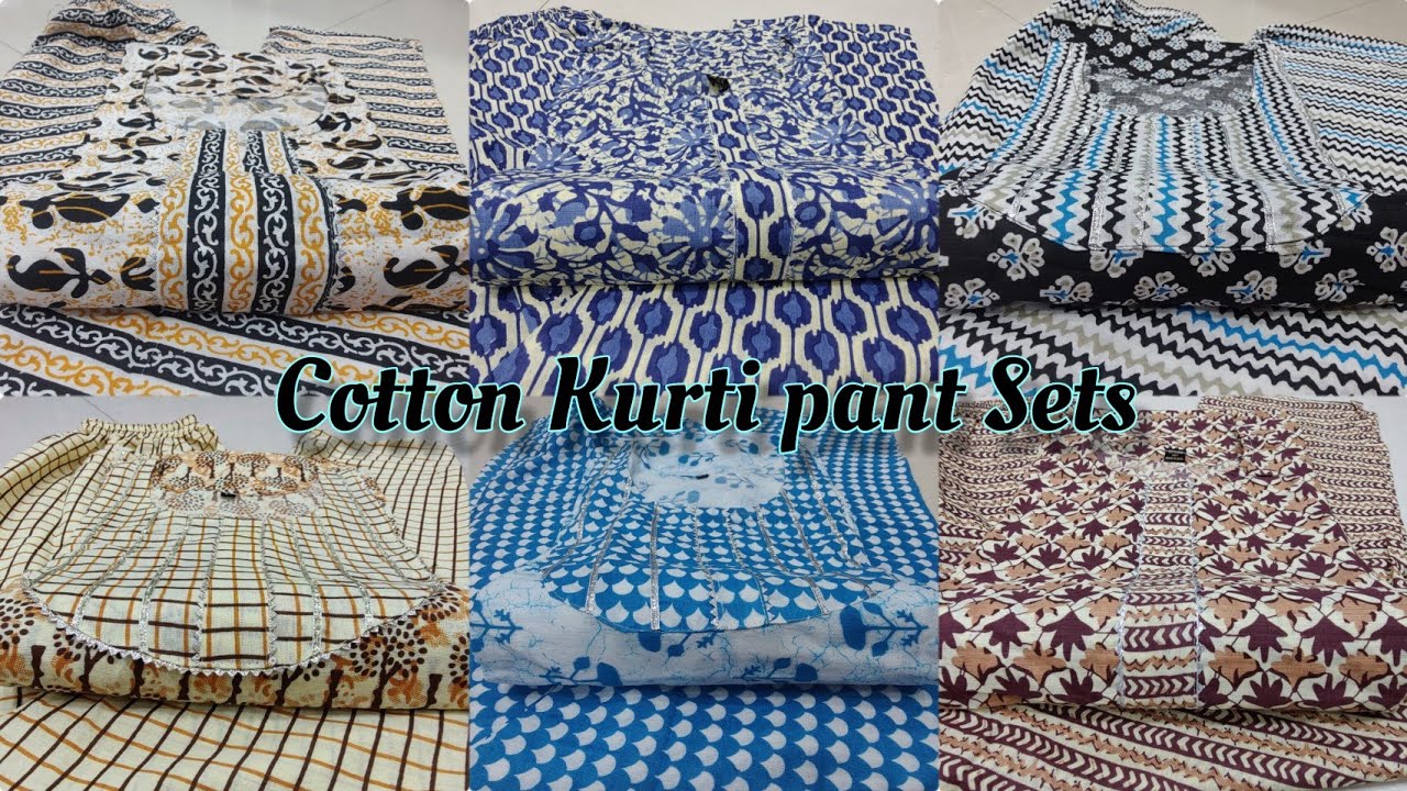 Jaipur Cotton kurti pant sets 620/ Free shipping Order 8125665125 YouTube