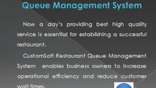 CustomSoft Restaurant Queue Management System screenshot 1