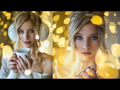 Photoshoot with Christmas Lights, Behind The Scenes