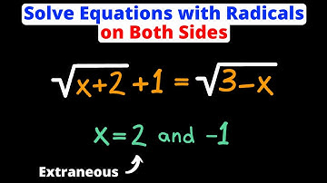 Solve Equations with Radicals on Both Sides | Check Extraneous Solutions | Eat Pi