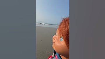 Thumbnail of Chucky at the beach #Chucky #doll #fun #ocean #cute #Child'sPlay #horror #GoodGuy