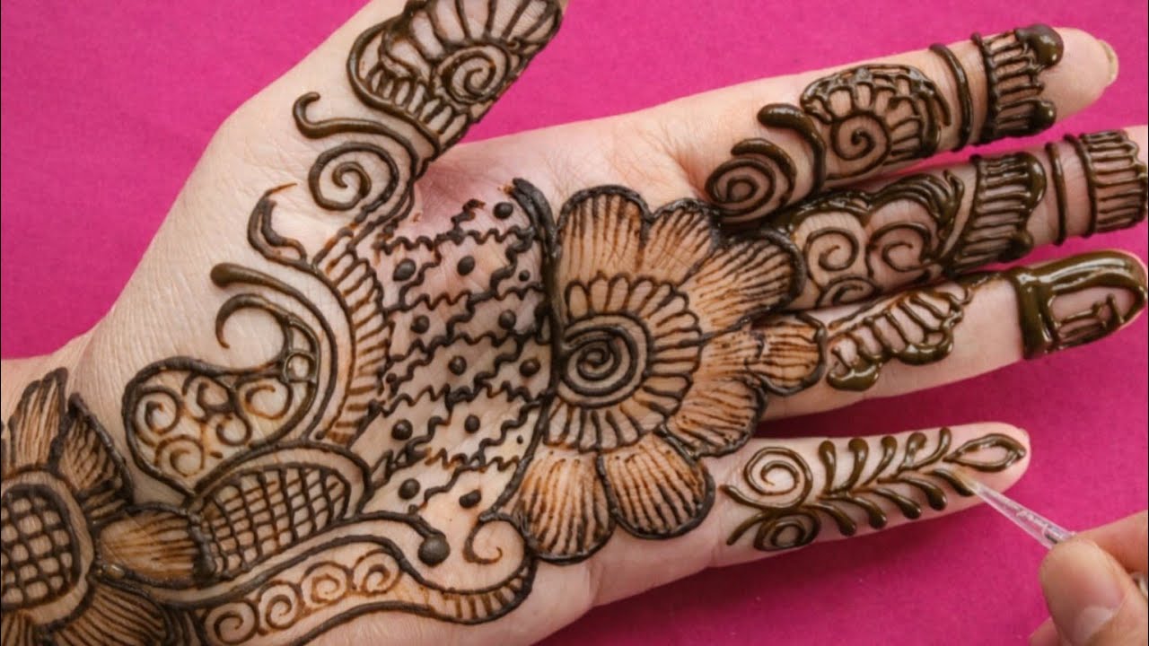 Beautiful palm mehndi design/mehandi ka design/easy mehndi design/bridal mehndi design 