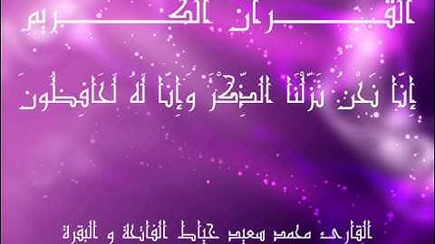 القارئ محمد سعيد خياط الفاتحة و البقرة
