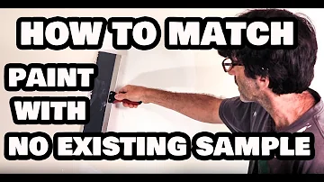 How to Match Paint Without a Sample or Original Paint Can!