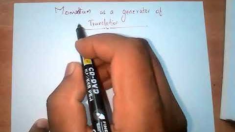 Momentum as a generator of translation .jj sakurai