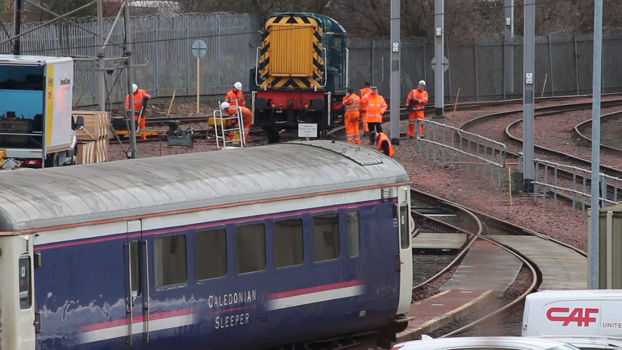 Shunter derailed at Polmadie