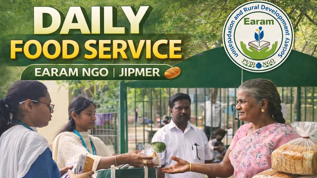 Daily Food Service at JIPMER Hospital | PASIILLAA PUDUVAI by EARAM NGO 🍞