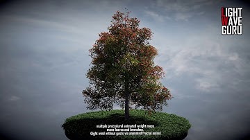 tree with multiple procedural animated weight maps total view