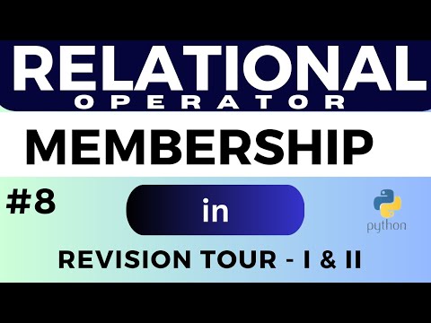 Python Membership operator (in) & not in | Hindi Urdu| class 11th 12th CBSE