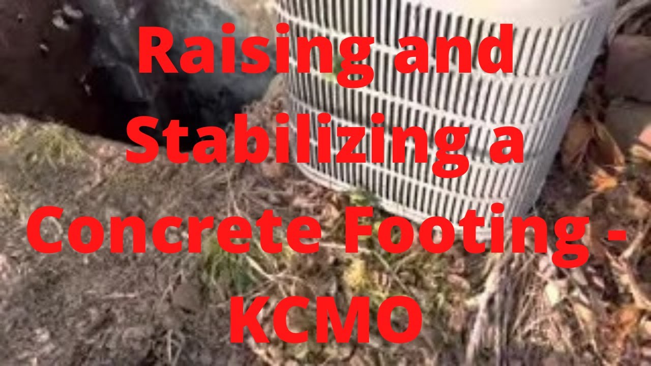 Raising and stabilizing a concrete footing KCMO YouTube