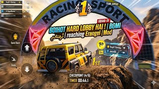 ​BHOT HARD LOBBY! 🥵 Erangel Me Racing Challenge vs Conqueror Players!