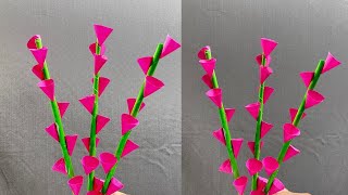 Simple & Easy Way To Make Paper Flower || How to Make Flower From Paper