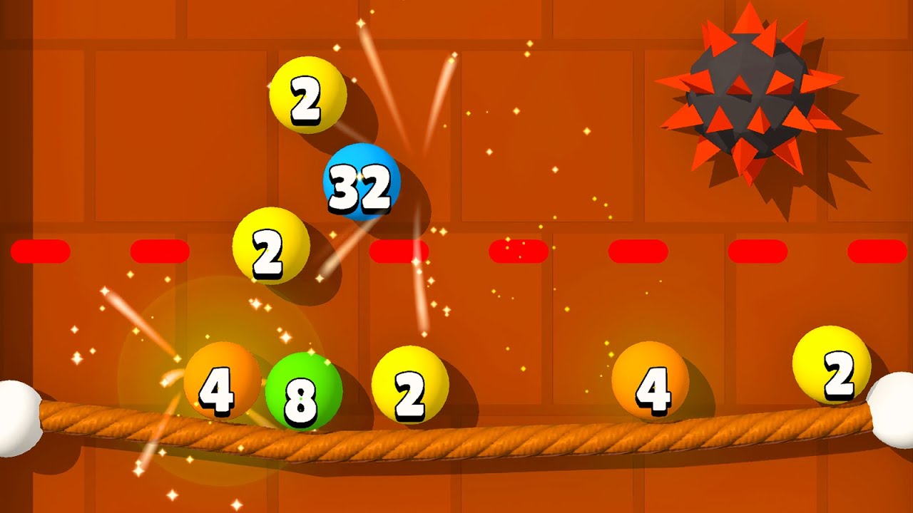Rope'n Balls! Gameplay | Android Puzzle Game - YouTube