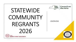 SCR GRANTS 2026 Overview