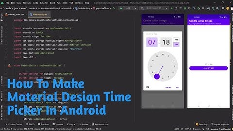 How to make Material Design Time Picker In Android