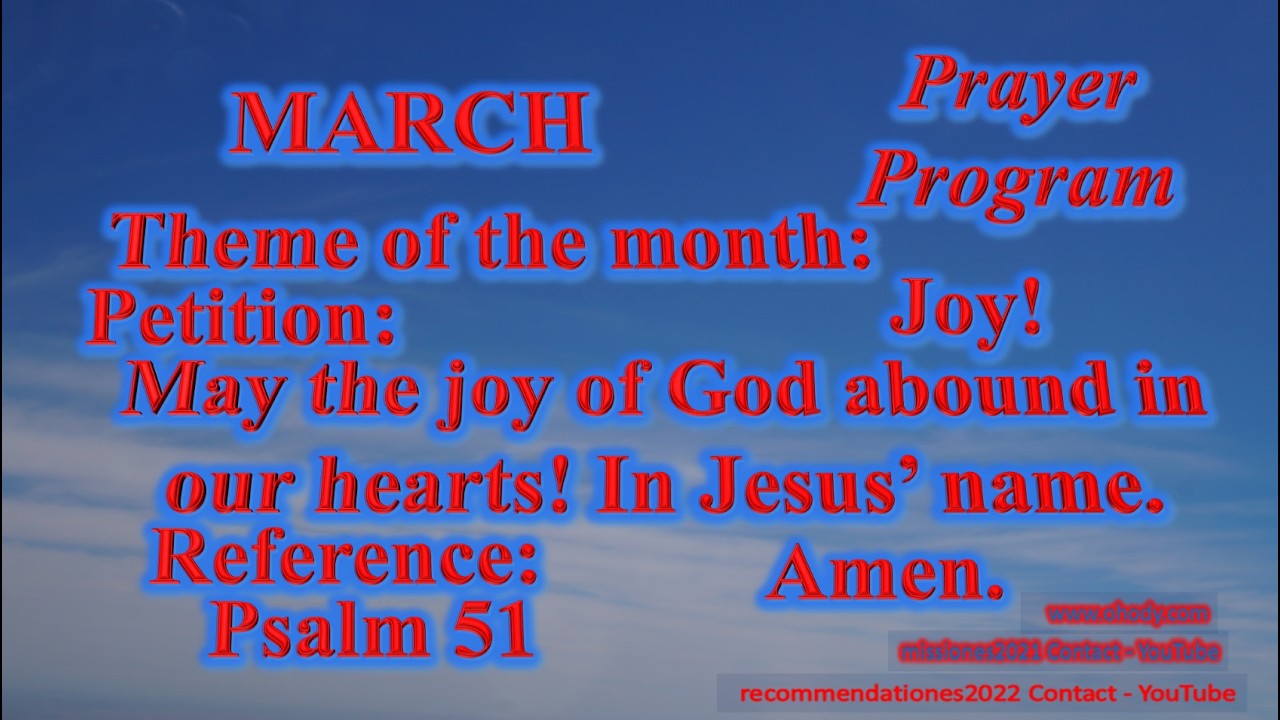 The joy of God! - Prayer Program with instrumental music - English