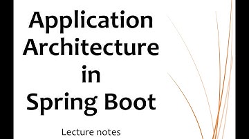 Application Architecture in Spring Boot