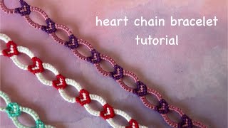 : Heart chain bracelet tutorial