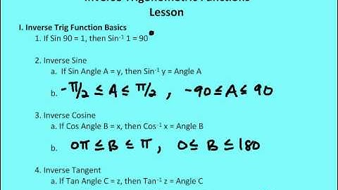 13.4 Inverse Trigonometry (Lesson)