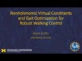 Nonholonomic Virtual Constraints and Gait Optimization for Robust Walking Control