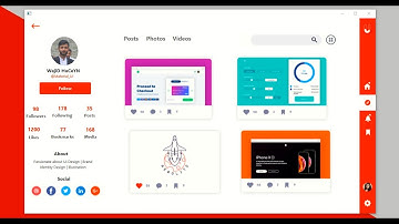 Designing Dashboard UI Using JavaFx | Dribble_Profile_Main