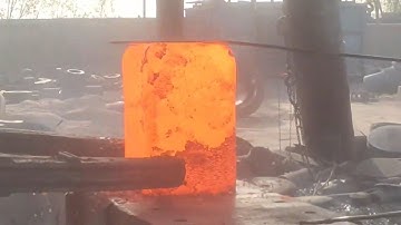 Incredible forging machine at factory. Most dangerous machine I