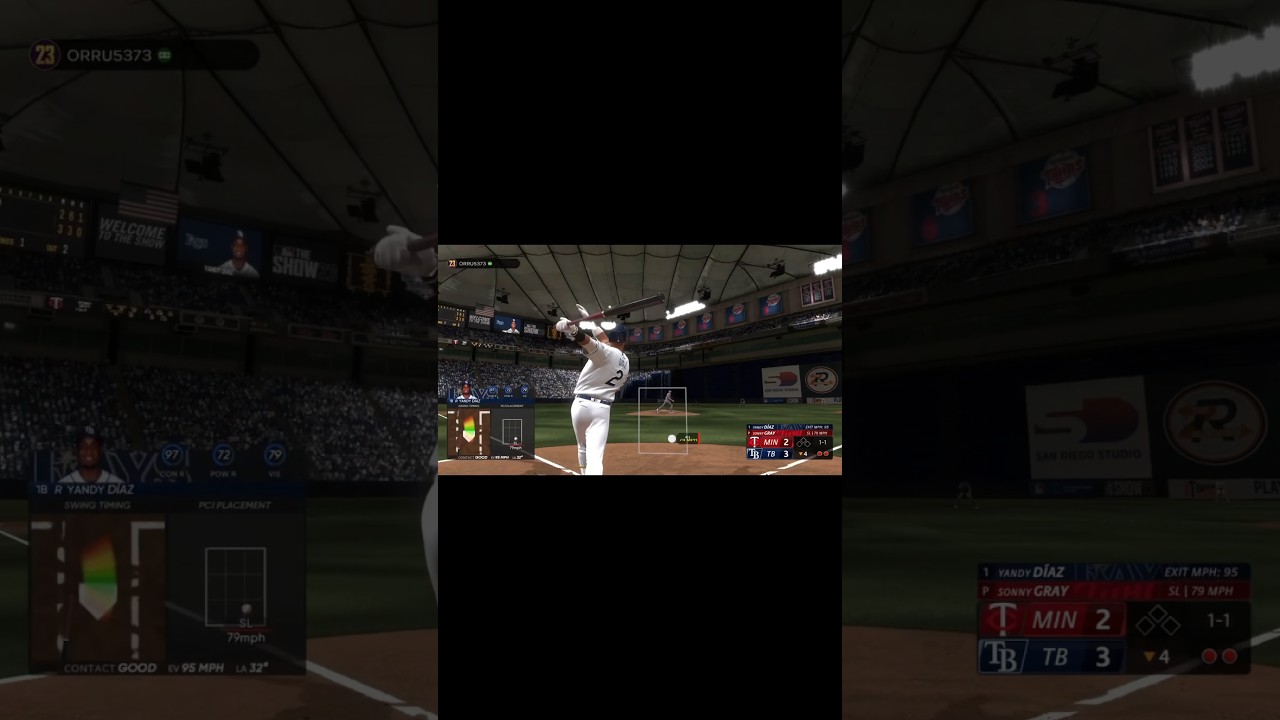 Yandy Diaz Hits It Out Deep! 