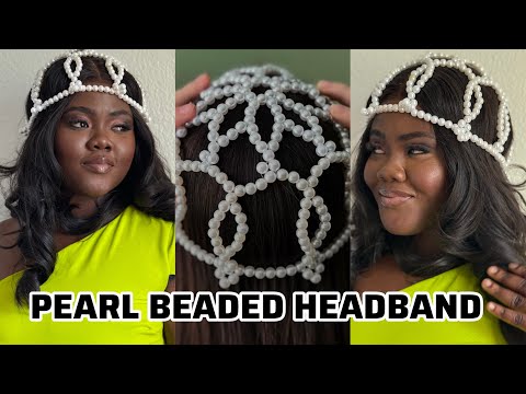 beaded head dress DIY Beaded Headpiece Tutorial | Maximalist Jewelry Head Chain