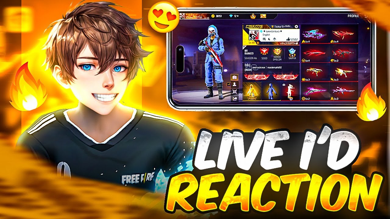 FREE FIRE LIVE Subscriber ID Reaction | sahidfexo live