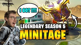 I got LEGENDARY Rank in Season 5! Call of Duty Mobile Minitage Gameplay