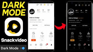 How to enable dark mode on snack video||Snake video app par dark mode enable kaise kare||Dark theme