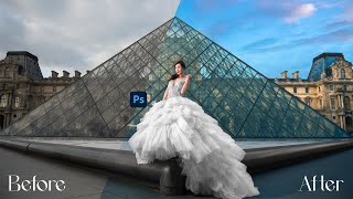 Asian Pre Wedding Photo Retouching & Colorful Color Grading Tutorial 051#  | Photoshop cc 2022 screenshot 5