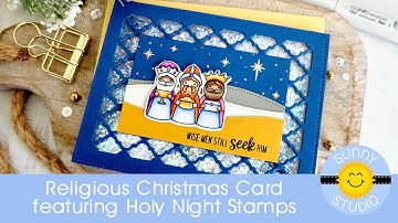 Sunny Studio Stamps Frilly Frames Quatrefoil Christmas Shaker Card by Christiana Reuling