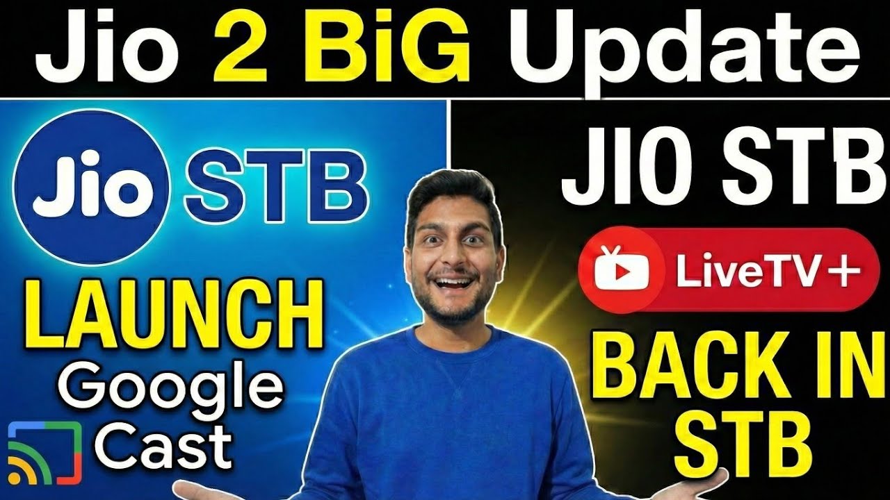 Jio STB 2 BiG News | Google Cast Launch Soon..| Live tv Back | Jio, Airtel,Vi New Report 