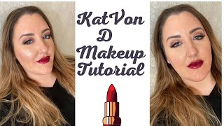 Kat Von D Makeup Tutorial/ Crimson Rose Shimmer Eye Look / Vampy Makeup/ Melissa Welz
