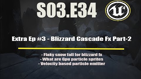 Ue4 Tutorials - Deathscyp Factory S03E34 - Extra - 3 Blizzard particle Fx Part-2