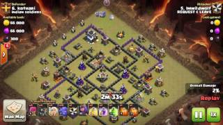 Get 3 star on town hall 9 easily using bowler clash of clans  strategy