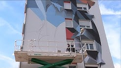 Alsace : Une fresque de street art à Guebwiller (Haut-Rhin)