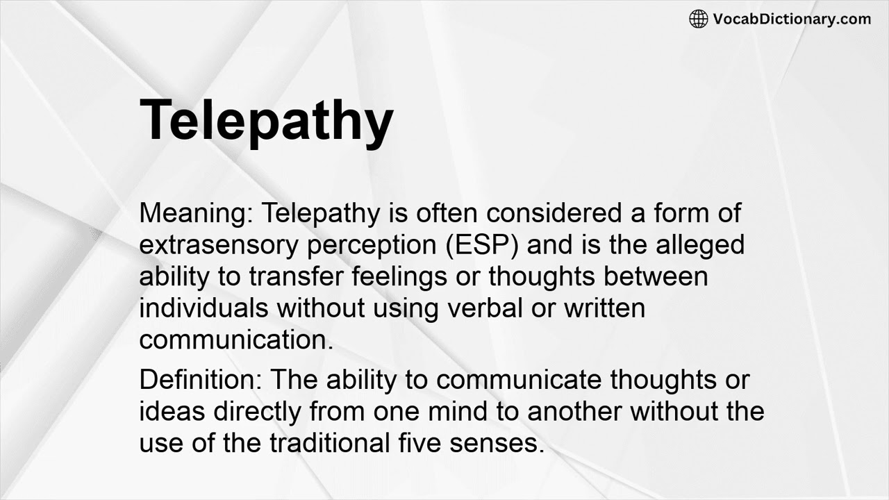 Telepathy Meaning