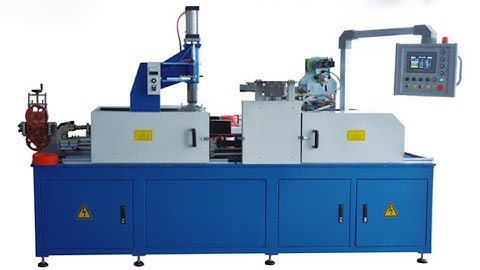 Automatic cable coiling and film wrapping machine