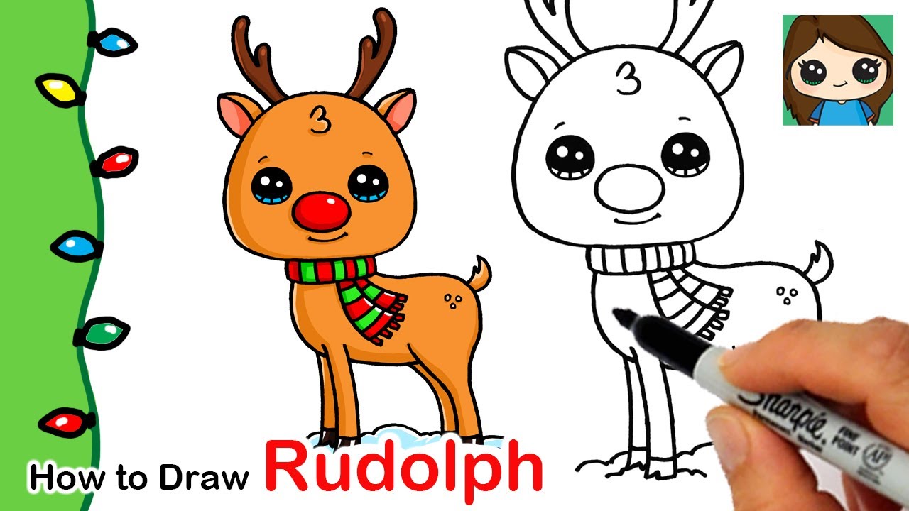 Featured image of post Cute Reindeer Drawing Easy