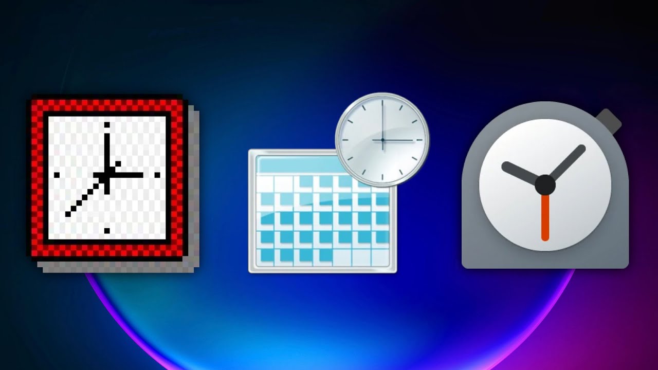 Windows Icon Evolution Clock YouTube