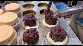 Wheel cake full of red bean and taro - 車輪餅手工製作 - Taiwanese Street Food