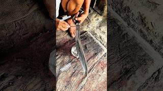 Adjusting the sharpness of the edge of 16” Limbuwan Khukuri/Kukri#shorts #youtubeshorts #shortsfeed