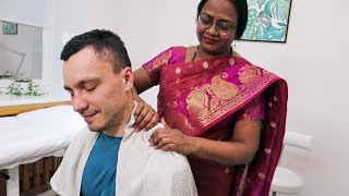 ASMR Strong ayurvedic neck and head massage by Bharti screenshot 3