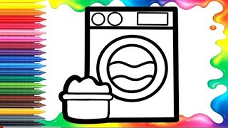 Drawing washing machine for kids / Bolalar uchunpamidorchizish #суретсалу #суретбояу #түстер