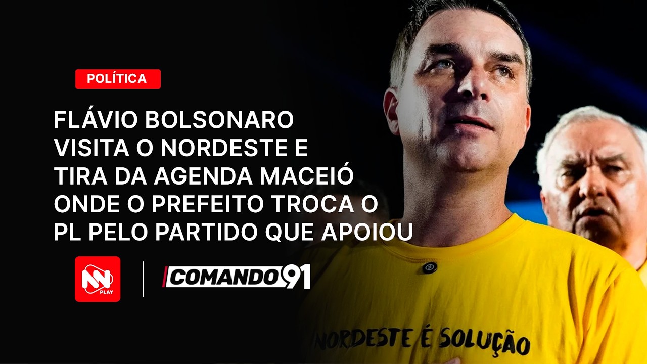 Flávio Bolsonaro visita o nordeste e tira da agenda Maceió, onde o prefeito troca o PL pelo partido