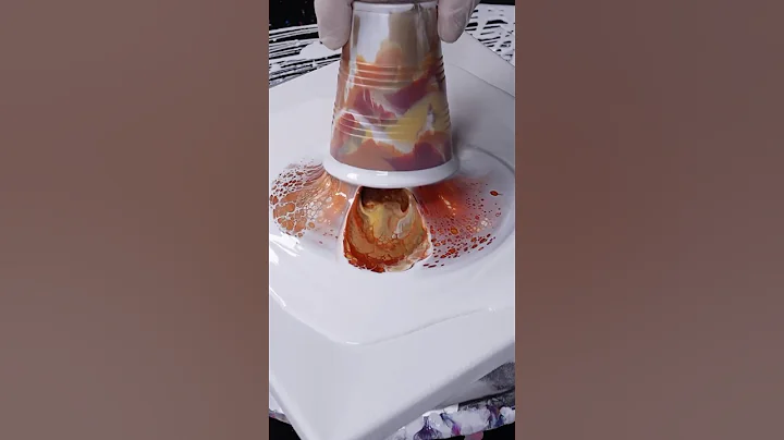 CHOCOLATE Flip Cup Acrylic Pouring for Beginners #art #acrylicpouring #painting #abstractart