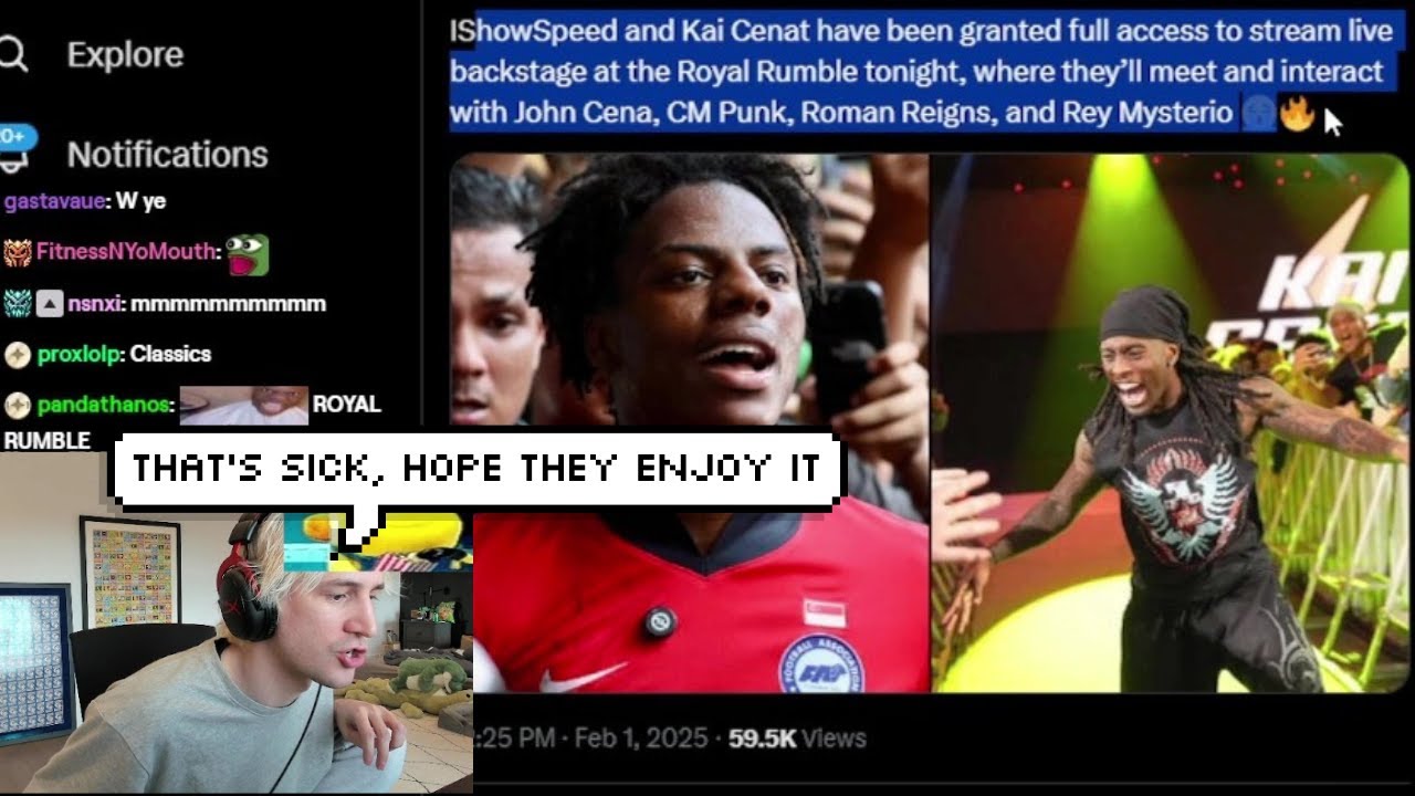 xQc Reacts to iShowSpeed & Kai Cenat Granted Full Access to Stream Live ...
