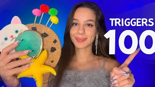 100 BEST TRIGGERS IN 100 MINUTES 😴 (asmr for 100 thousand followers) ❤️